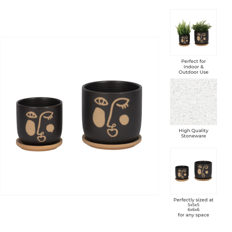 s-2-5-6-funky-face-planter-w-saucer-black-9