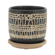 s-2-5-6-glazed-planter-w-saucer-black-2