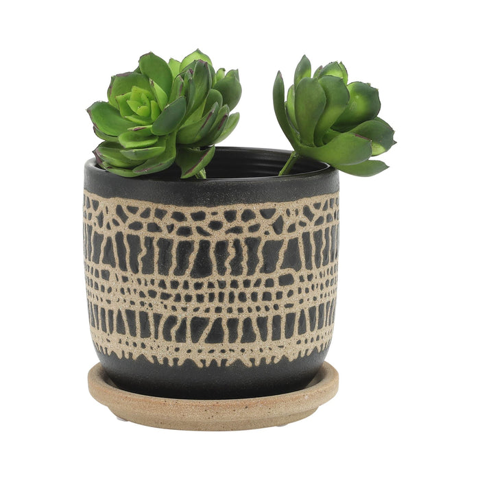 s-2-5-6-glazed-planter-w-saucer-black-3