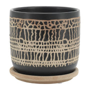 s-2-5-6-glazed-planter-w-saucer-black-4