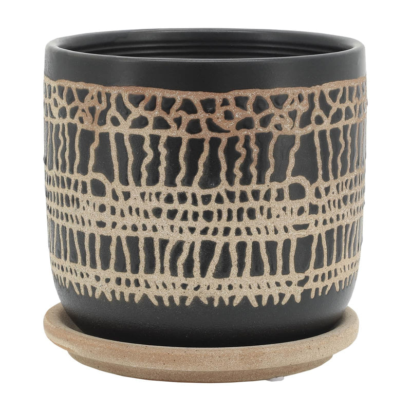 s-2-5-6-glazed-planter-w-saucer-black-4