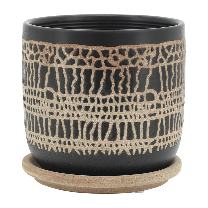 s-2-5-6-glazed-planter-w-saucer-black-4