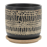 s-2-5-6-glazed-planter-w-saucer-black-5