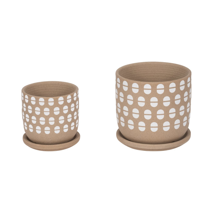 s-2-5-6-hand-stamped-saucer-planters-tan-white-1