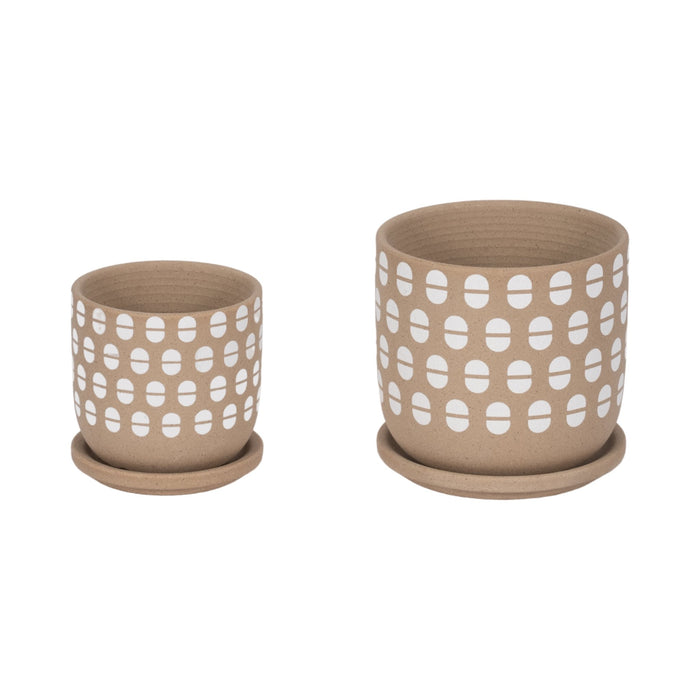 s-2-5-6-hand-stamped-saucer-planters-tan-white-3