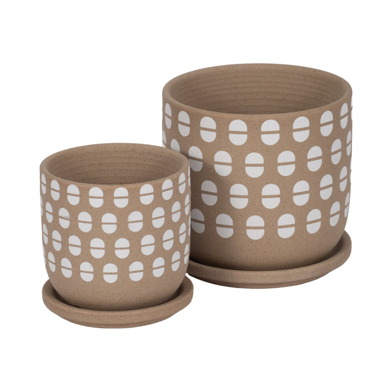 s-2-5-6-hand-stamped-saucer-planters-tan-white-4