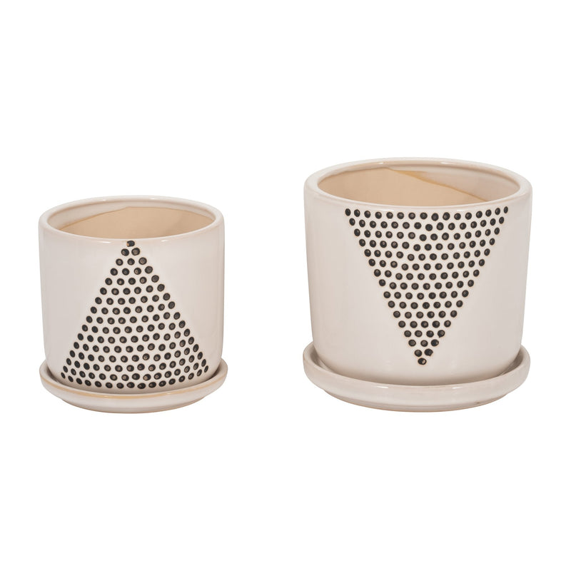 s-2-5-6-triangle-dots-planter-w-saucer-white-1