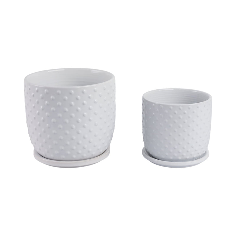s-2-6-8-dotted-planter-w-saucer-white-1