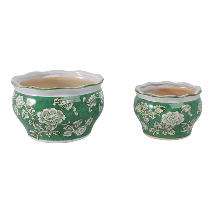 s-2-6-8-floral-chinoiserie-planters-green-1