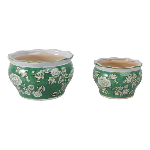 s-2-6-8-floral-chinoiserie-planters-green-2
