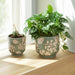 s-2-6-8-hand-painted-leaves-planters-green-tan-11