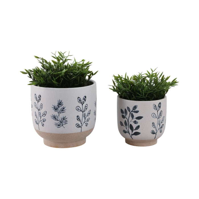s-2-6-8-hand-painted-leaves-planters-white-blue-2