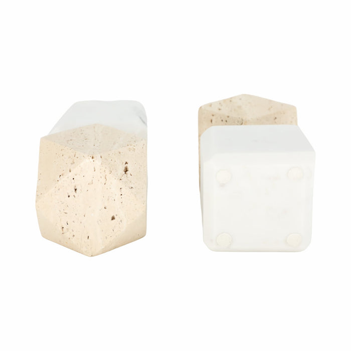 s-2-6-marble-bookends-w-travertine-hex-orb-tan-5