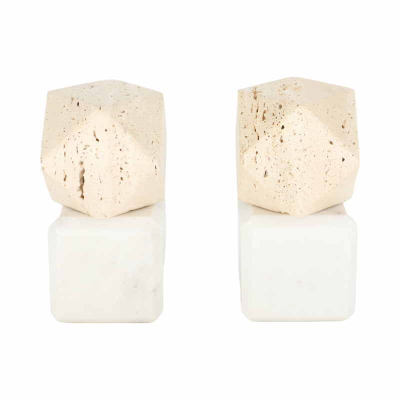 s-2-6-marble-bookends-w-travertine-hex-orb-tan-6