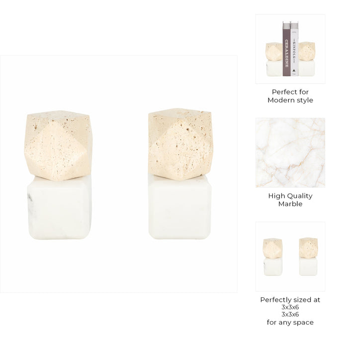 s-2-6-marble-bookends-w-travertine-hex-orb-tan-8