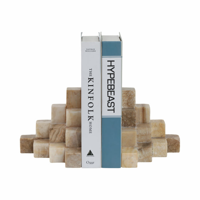 s-2-6-onyx-cube-pyramid-bookends-tan-2