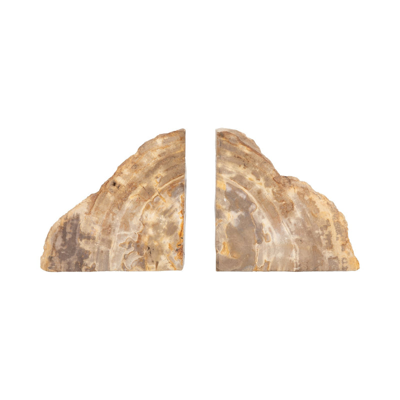 s-2-6-petrified-wood-bookends-natural-1