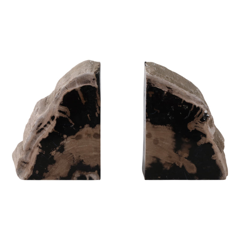 s-2-7-petrified-wood-bookends-black-tan-1