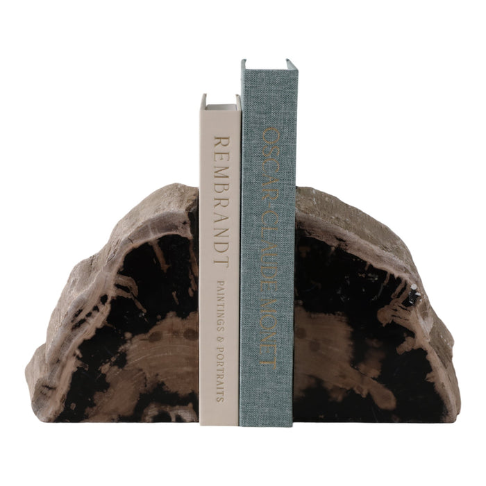 s-2-7-petrified-wood-bookends-black-tan-2