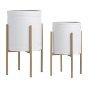 s-2-aztec-planter-on-metal-stand-white-gold-1
