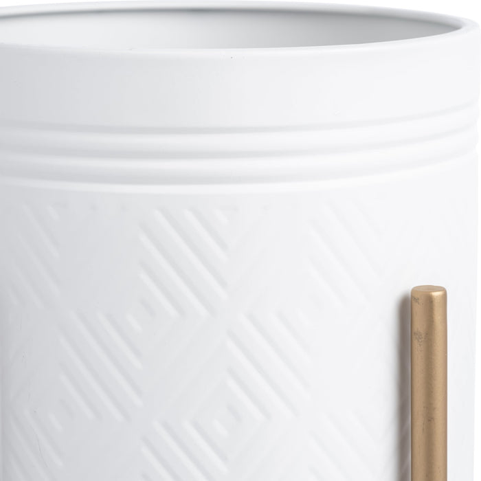 s-2-aztec-planter-on-metal-stand-white-gold-7