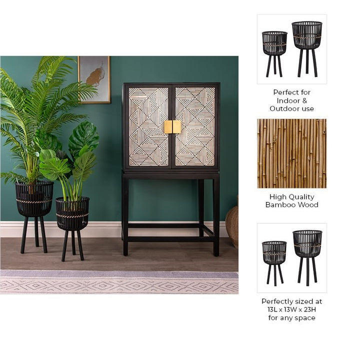 s-2-bamboo-footed-planters-10-12-black-9