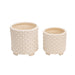 s-2-ceramic-6-8-footed-planters-w-dots-white-1
