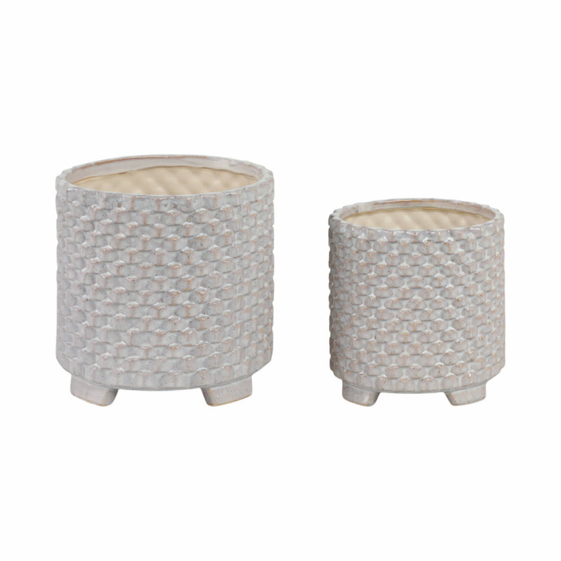 s-2-ceramic-6-8-textured-footed-planter-white-1