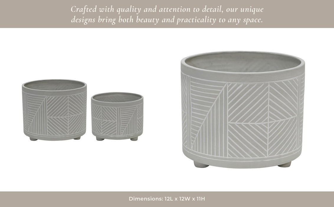 s-2-ceramic-diamond-footed-planter-10-12-gray-11