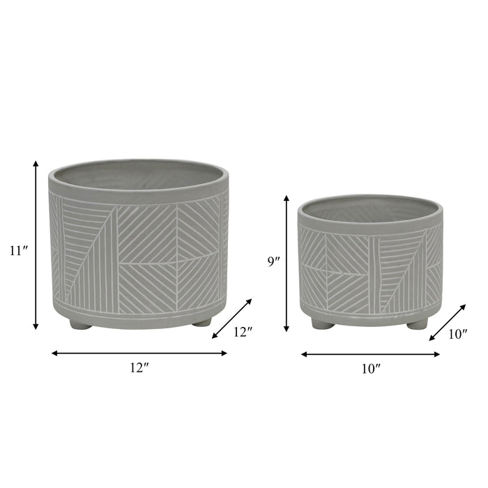 s-2-ceramic-diamond-footed-planter-10-12-gray-6
