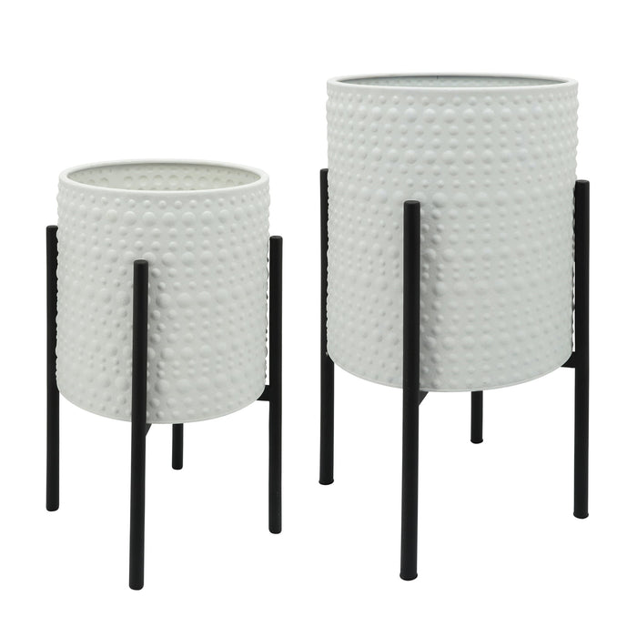 s-2-dotted-planters-in-metal-stand-white-1