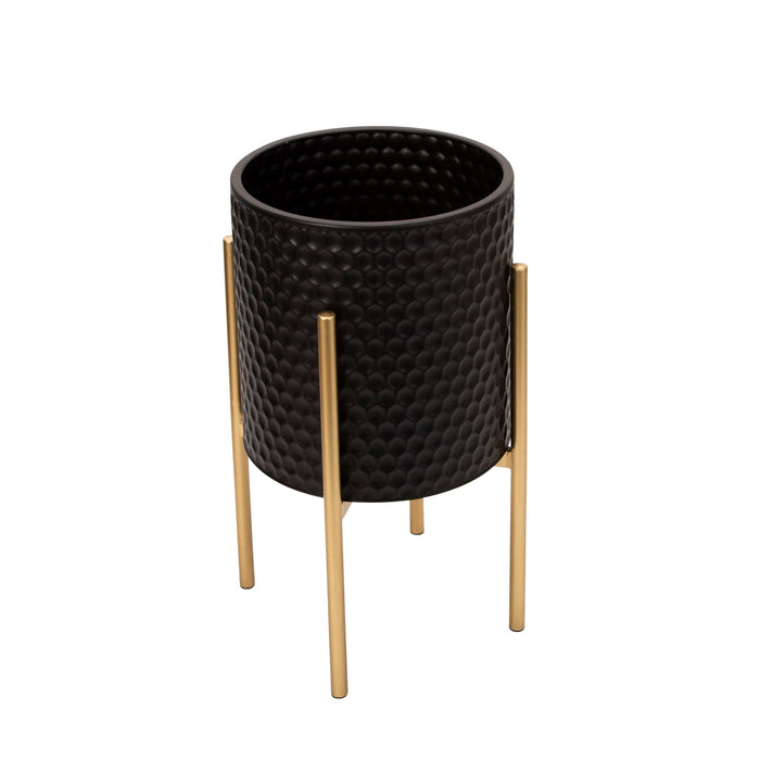s-2-honeycomb-planter-on-metalstand-black-gld-3