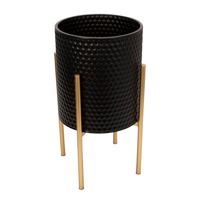 s-2-honeycomb-planter-on-metalstand-black-gld-4