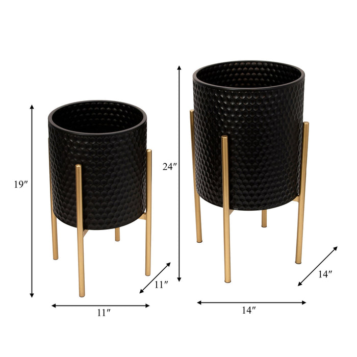 s-2-honeycomb-planter-on-metalstand-black-gld-5