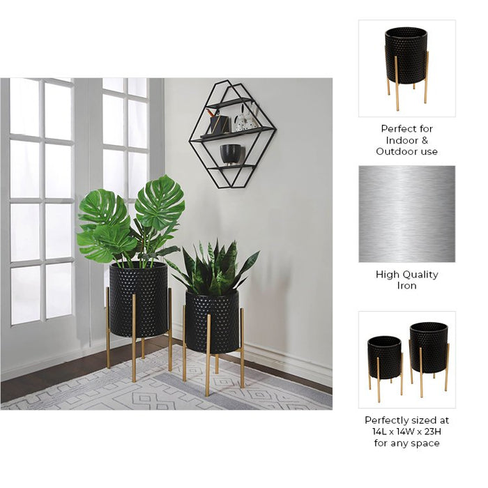 s-2-honeycomb-planter-on-metalstand-black-gld-6