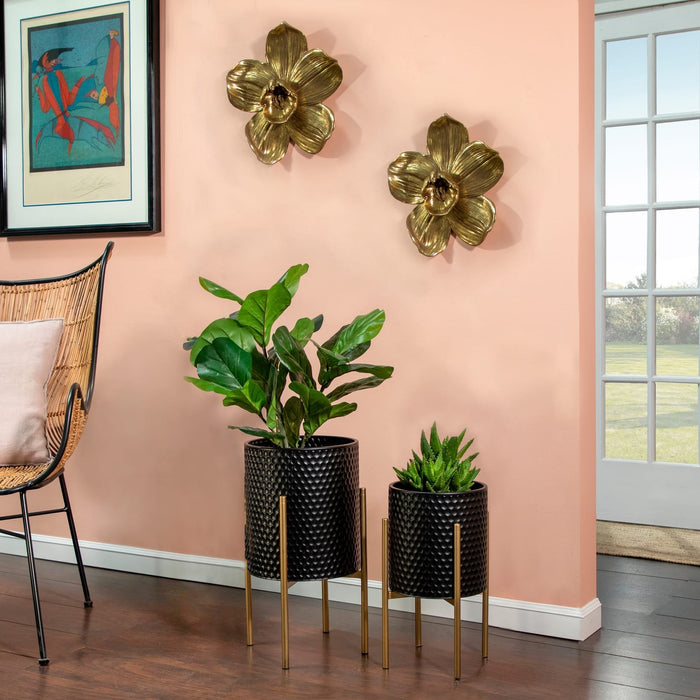 s-2-honeycomb-planter-on-metalstand-black-gld-7