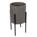 s-2-honeycomb-planter-on-metalstand-gray-blk-4