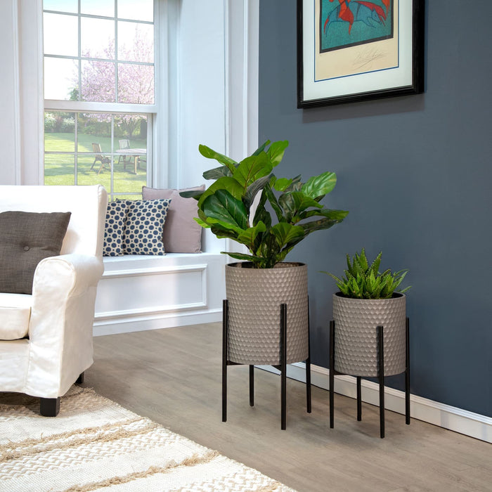 s-2-honeycomb-planter-on-metalstand-gray-blk-7