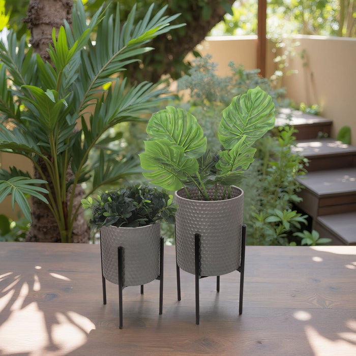 s-2-honeycomb-planter-on-metalstand-gray-blk-8