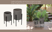 s-2-honeycomb-planter-on-metalstand-gray-blk-9