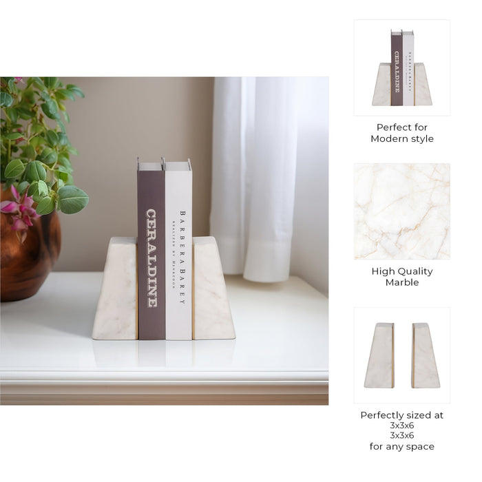 s-2-marble-6-h-slanted-bookends-w-gold-trim-white-8