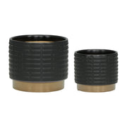 s-2-maze-metallic-planters-6-8-black-1