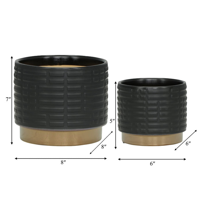 s-2-maze-metallic-planters-6-8-black-8