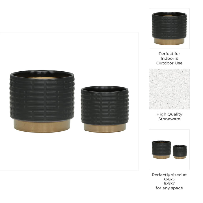 s-2-maze-metallic-planters-6-8-black-9