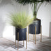 s-2-planter-w-lines-on-metal-stand-black-gold-9