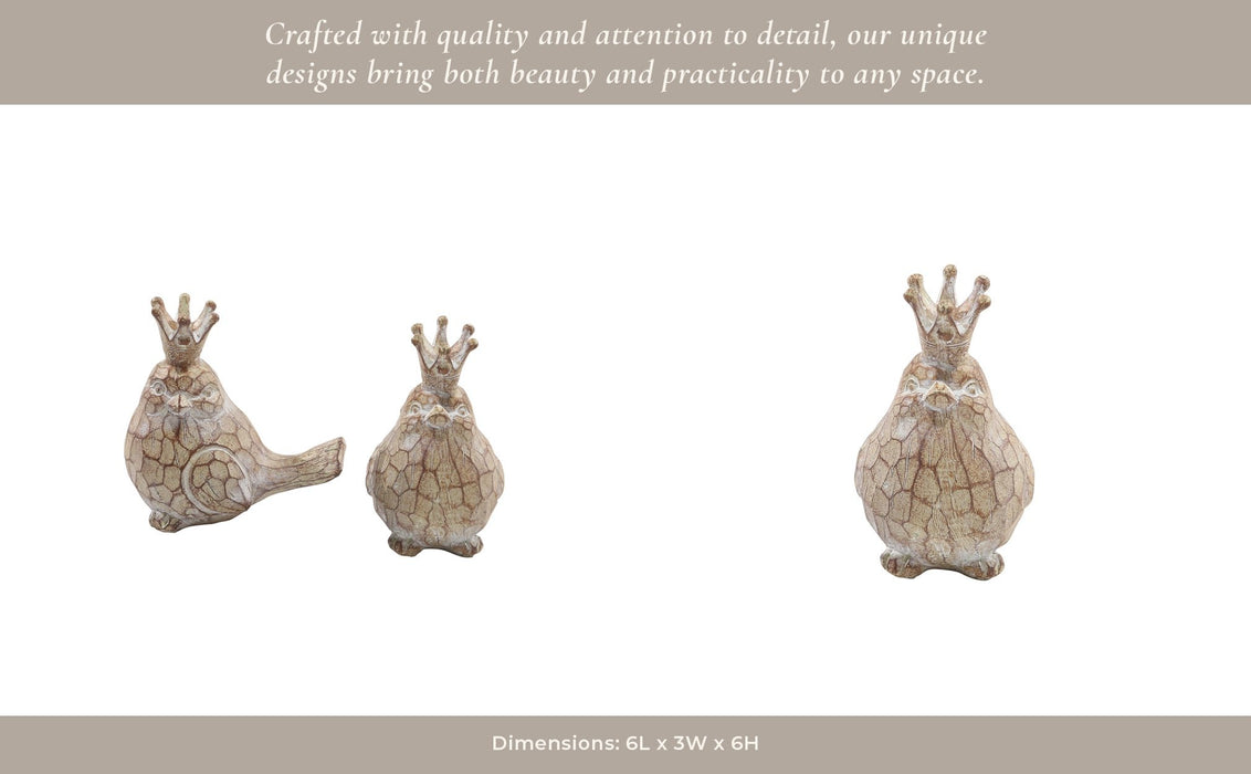 s-2-resin-birds-w-crowns-brown-10