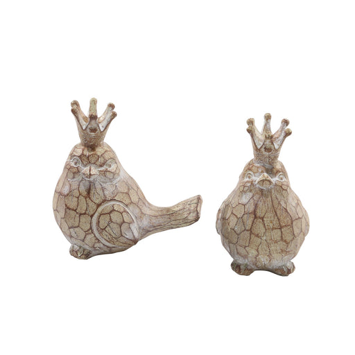 s-2-resin-birds-w-crowns-brown-1