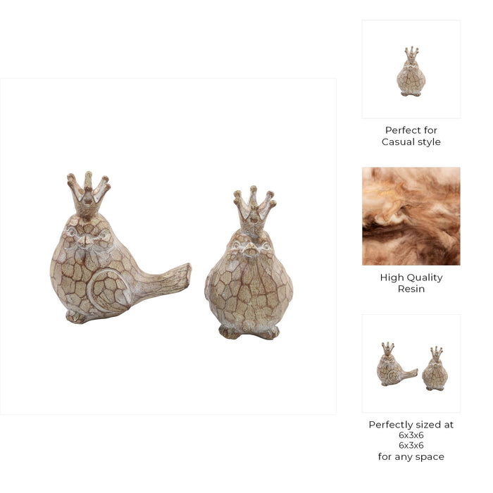 s-2-resin-birds-w-crowns-brown-8
