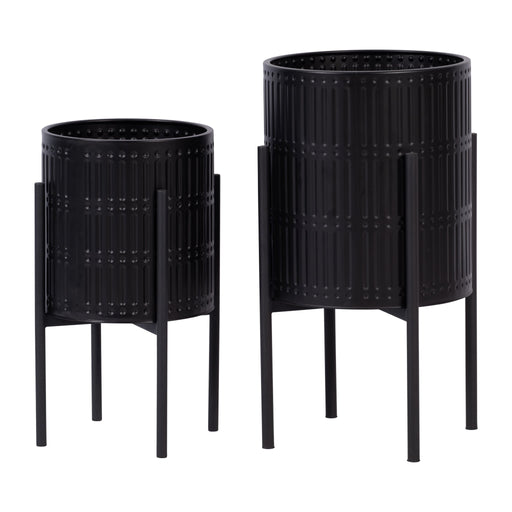 s-2-ridged-planters-in-metal-stand-black-1