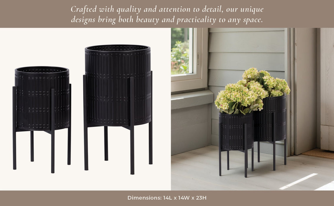 s-2-ridged-planters-in-metal-stand-black-8